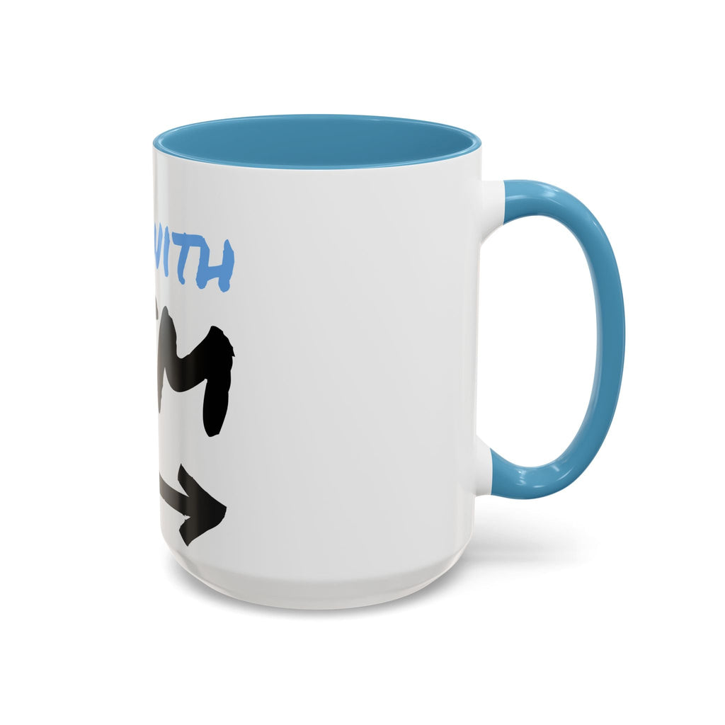 Accent Coffee Mug with Quirky 'I'm With Him' Design - Fun Gift for Him, Holiday Celebrations, Coffee Lover Gift, Cute Kitchen Decor - The Revival Rack