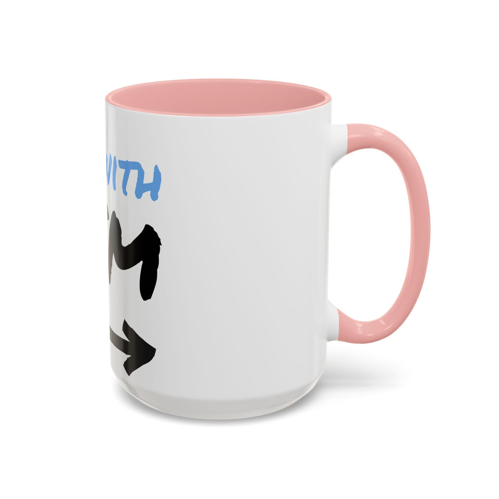 Accent Coffee Mug with Quirky 'I'm With Him' Design - Fun Gift for Him, Holiday Celebrations, Coffee Lover Gift, Cute Kitchen Decor - The Revival Rack