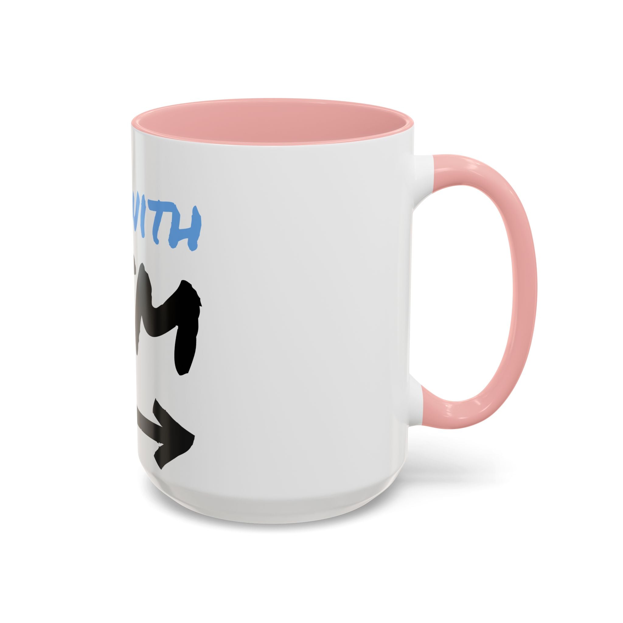 Accent Coffee Mug with Quirky 'I'm With Him' Design - Fun Gift for Him, Holiday Celebrations, Coffee Lover Gift, Cute Kitchen Decor - The Revival Rack