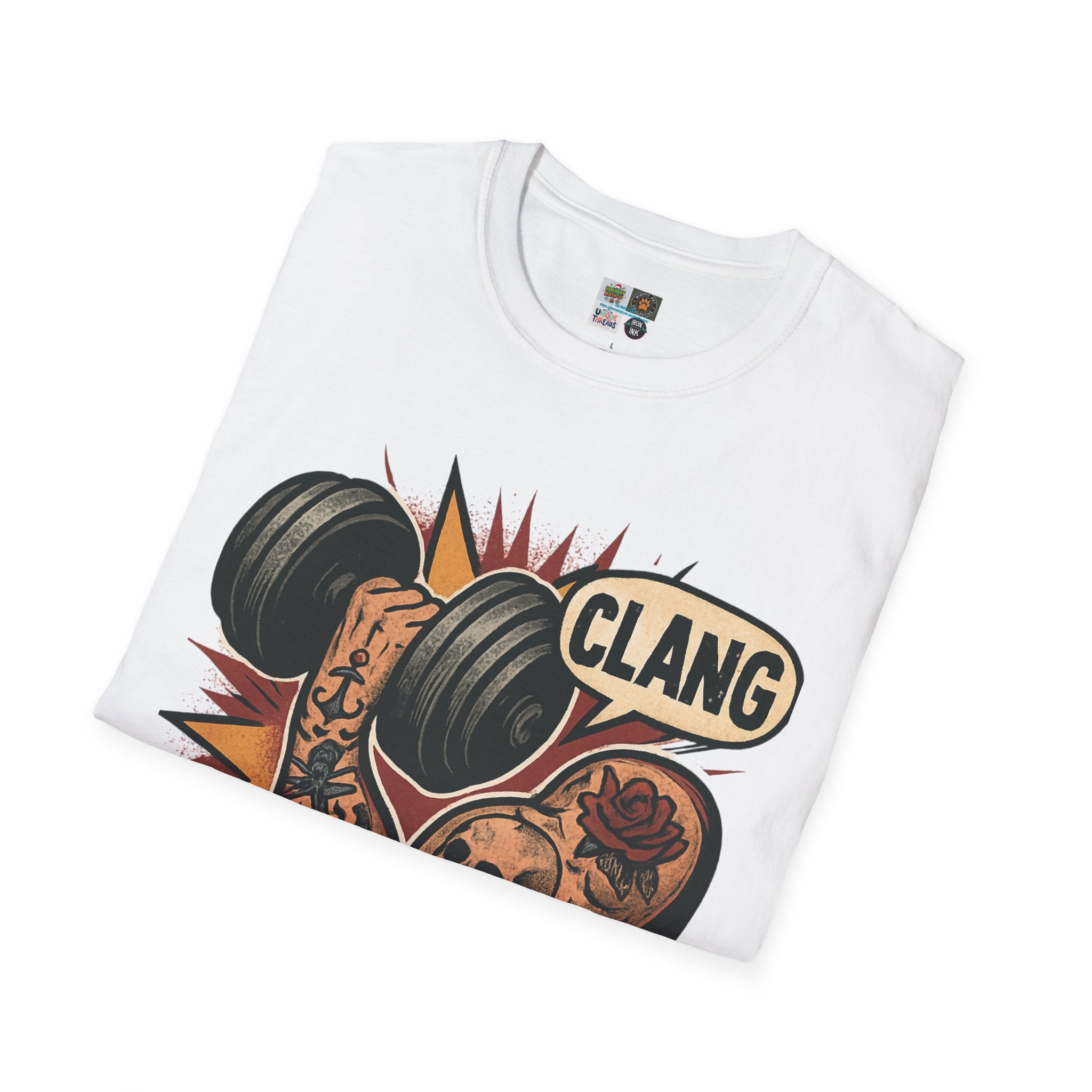 Copy of Vintage Strength Graphic T-Shirt | Gift for Fitness Lovers, Gym Workout Tee, Unisex Softstyle Tee, Unique Training Shirt, Clang Design - The Revival Rack