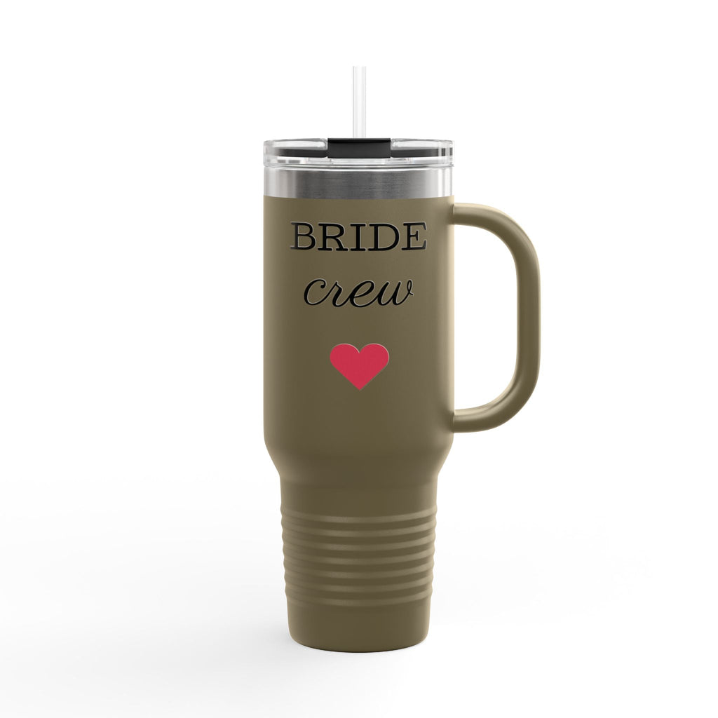 Custom Bride Crew Insulated Travel Mug | Perfect for Weddings, Bachelorette Parties, Bridal Showers, Unique Gifts, Personalized Drinkware - The Revival Rack