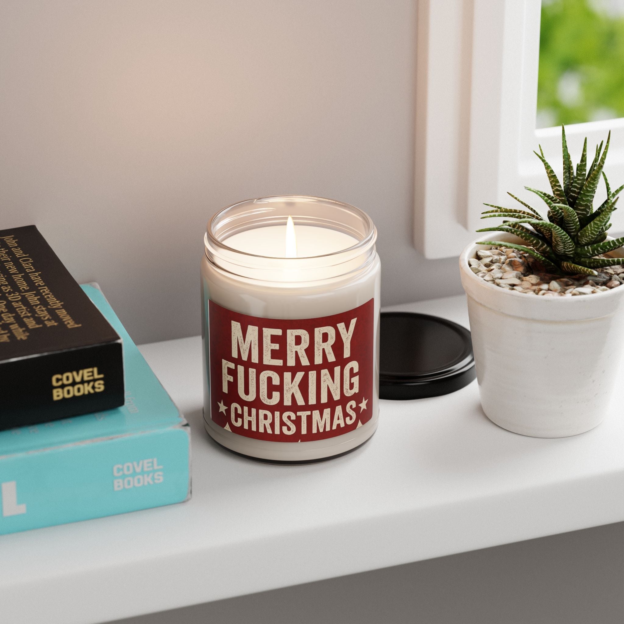 Festive Scented Candle - Merry F***ing Christmas, Funny Gift for Holidays, Home Decor, Aromatherapy, Self - Care, Unique Christmas Present - The Revival Rack