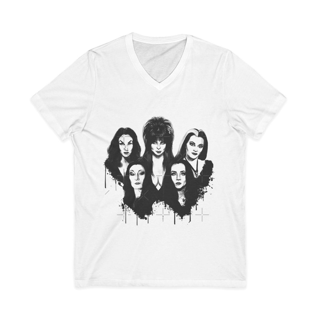 Gothic Women V - Neck Tee, Unisex Graphic Tee, Vintage Style Shirt, Alternative Fashion T-Shirt, Dark Aesthetic Apparel, Edgy Gift Idea - The Revival Rack