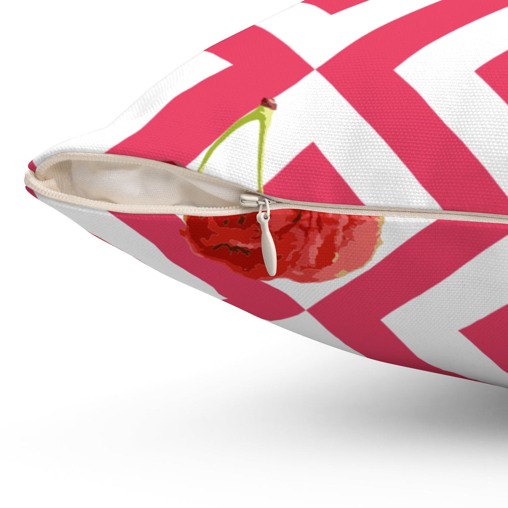 Ice Cream Cherry Square Pillow | Home Decor, Gift for Summer, Cozy Living Room Accent, Summer Party Decoration, Fun Throw Pillow - The Revival Rack