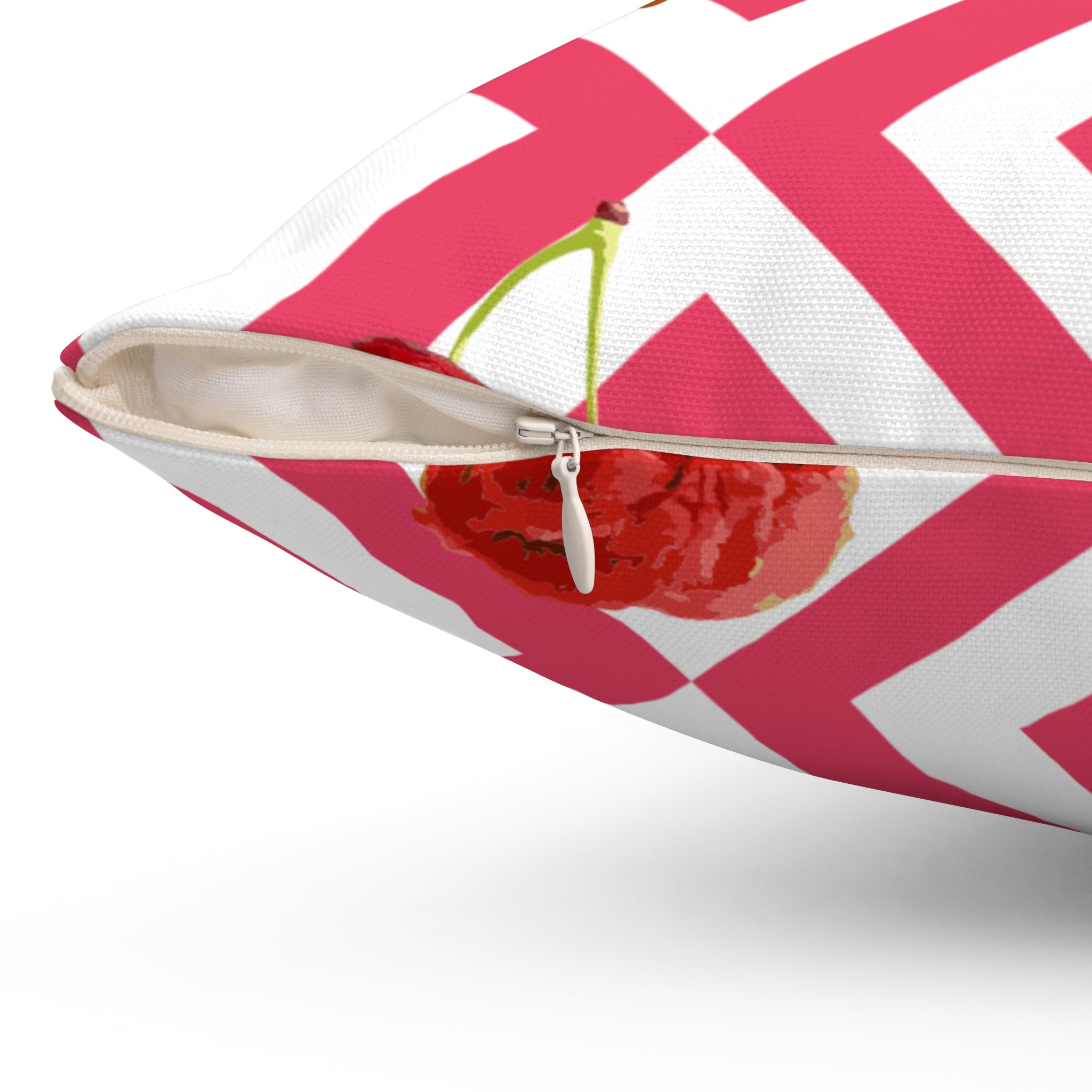 Ice Cream Cherry Square Pillow | Home Decor, Gift for Summer, Cozy Living Room Accent, Summer Party Decoration, Fun Throw Pillow - The Revival Rack