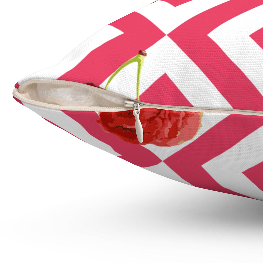 Ice Cream Cherry Square Pillow | Home Decor, Gift for Summer, Cozy Living Room Accent, Summer Party Decoration, Fun Throw Pillow - The Revival Rack