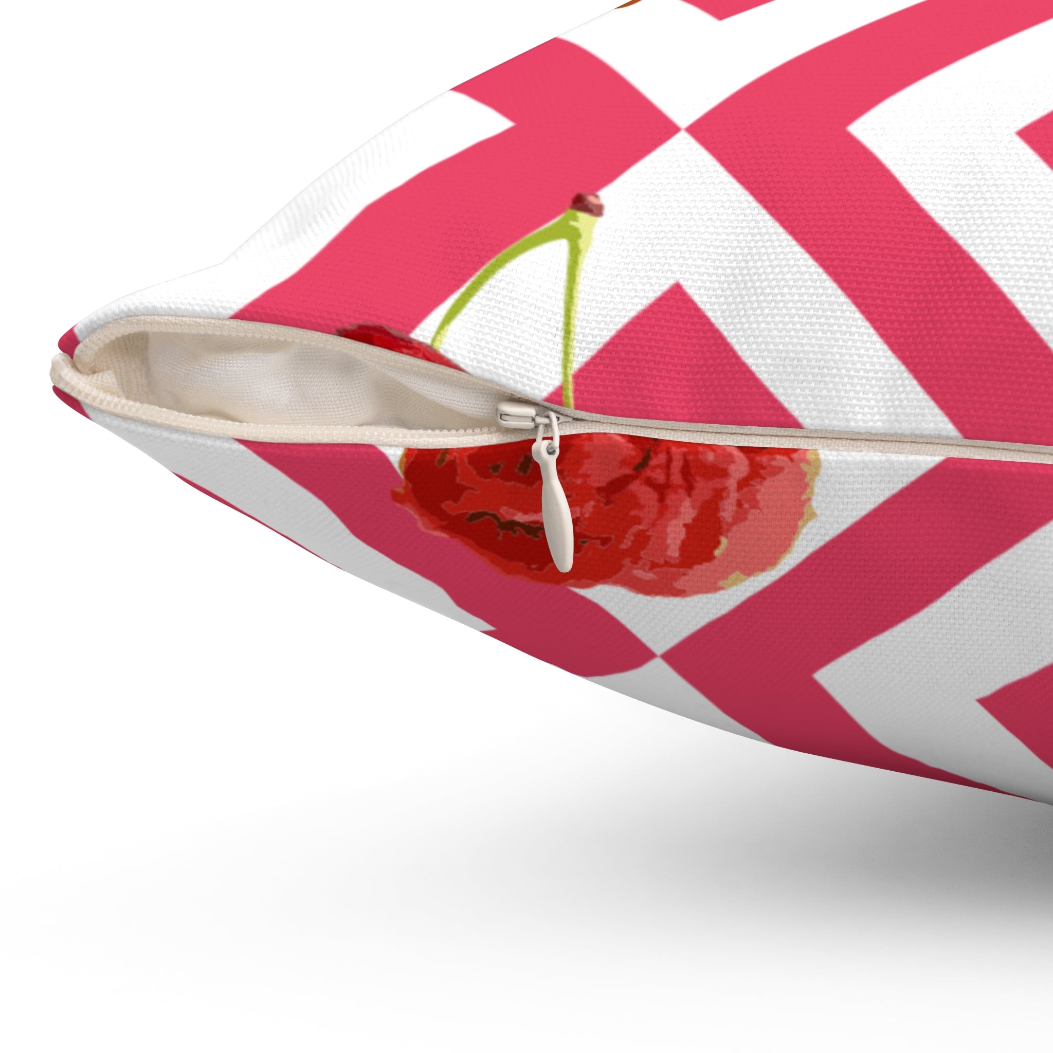 Ice Cream Cherry Square Pillow | Home Decor, Gift for Summer, Cozy Living Room Accent, Summer Party Decoration, Fun Throw Pillow - The Revival Rack