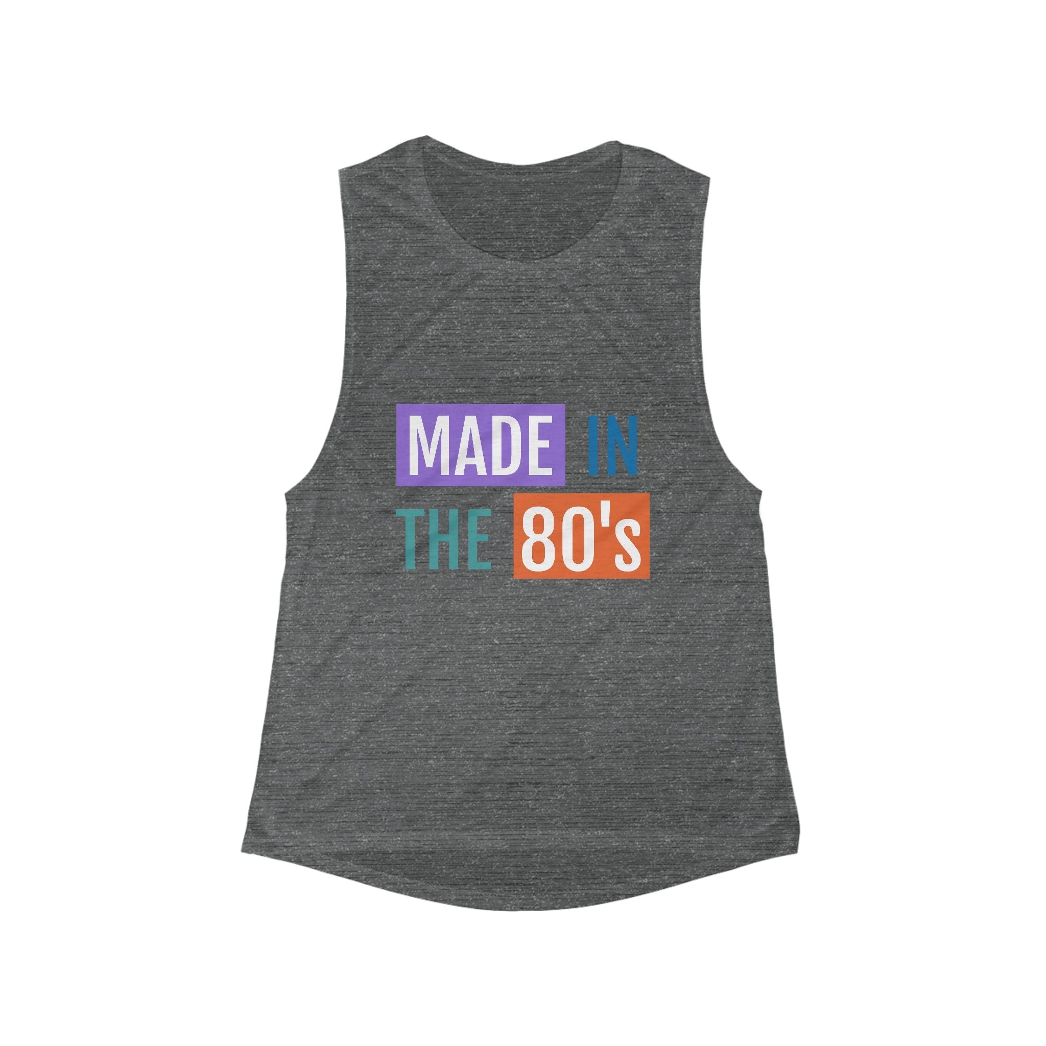 Made in the 80's Women's Flowy Tank, Nostalgic Workout Top, Gift for 80s Lovers, Festival Wear, Casual Summer Shirt - The Revival Rack