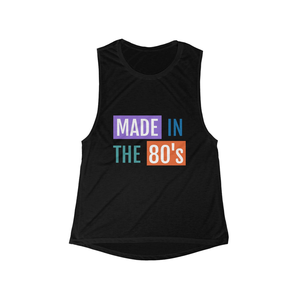 Made in the 80's Women's Flowy Tank, Nostalgic Workout Top, Gift for 80s Lovers, Festival Wear, Casual Summer Shirt - The Revival Rack