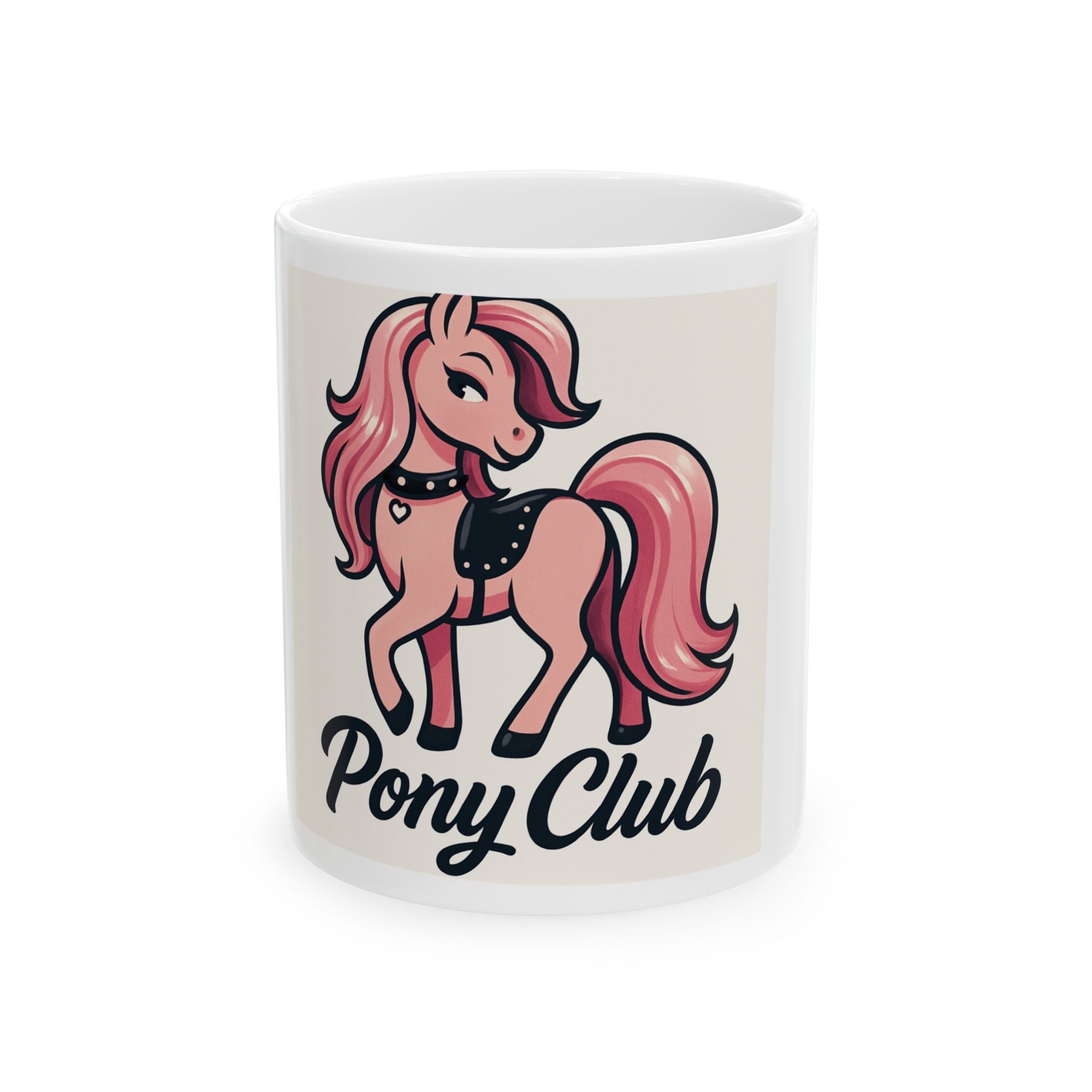 Pony Club Ceramic Mug | Cute Gift for Horse Lovers, Fun Drinkware, Kids' Room Decor, Birthday Present, Coffee Tea Cup - The Revival Rack