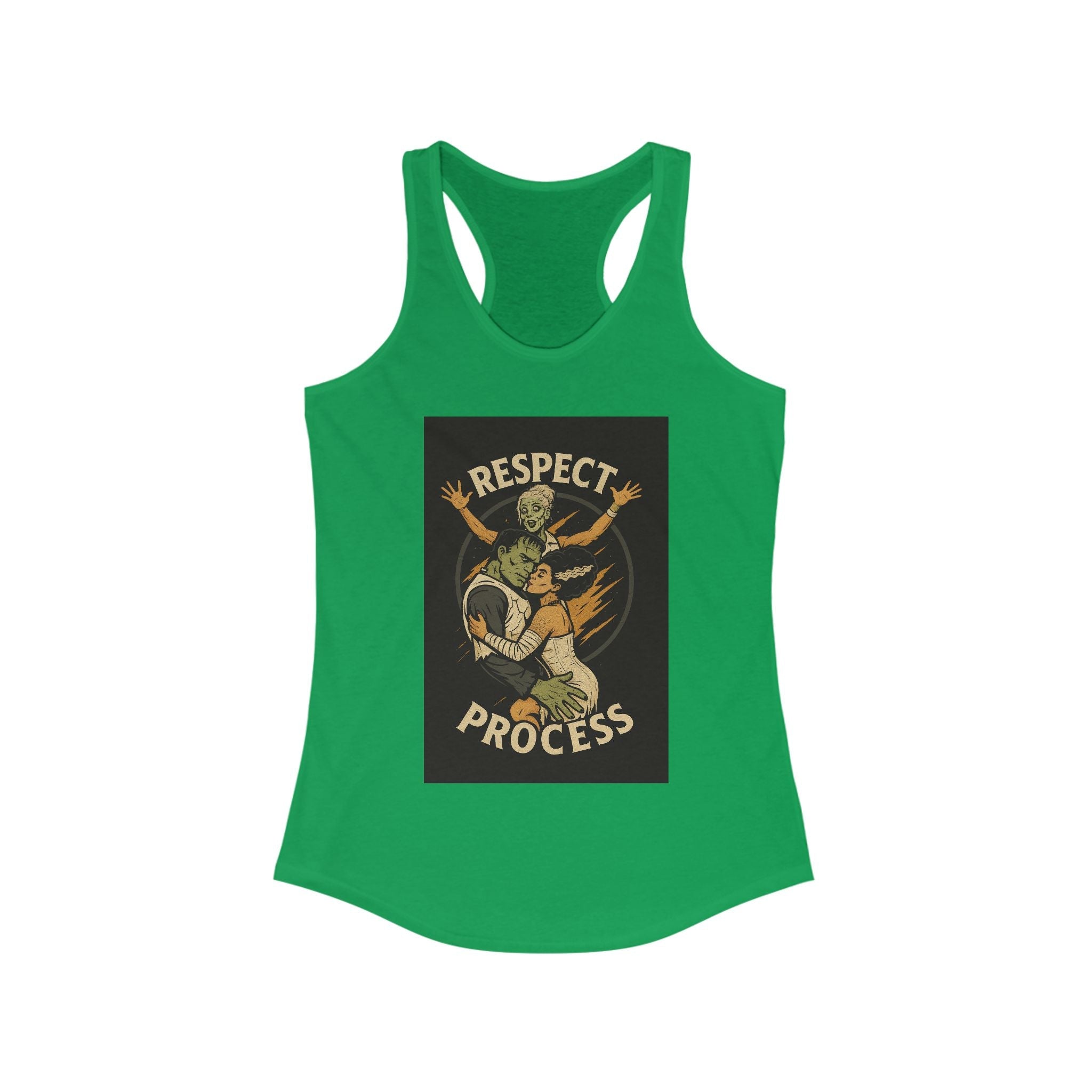 Tank Top - Frankenstein and Bride Halloween Racerback - The Revival Rack
